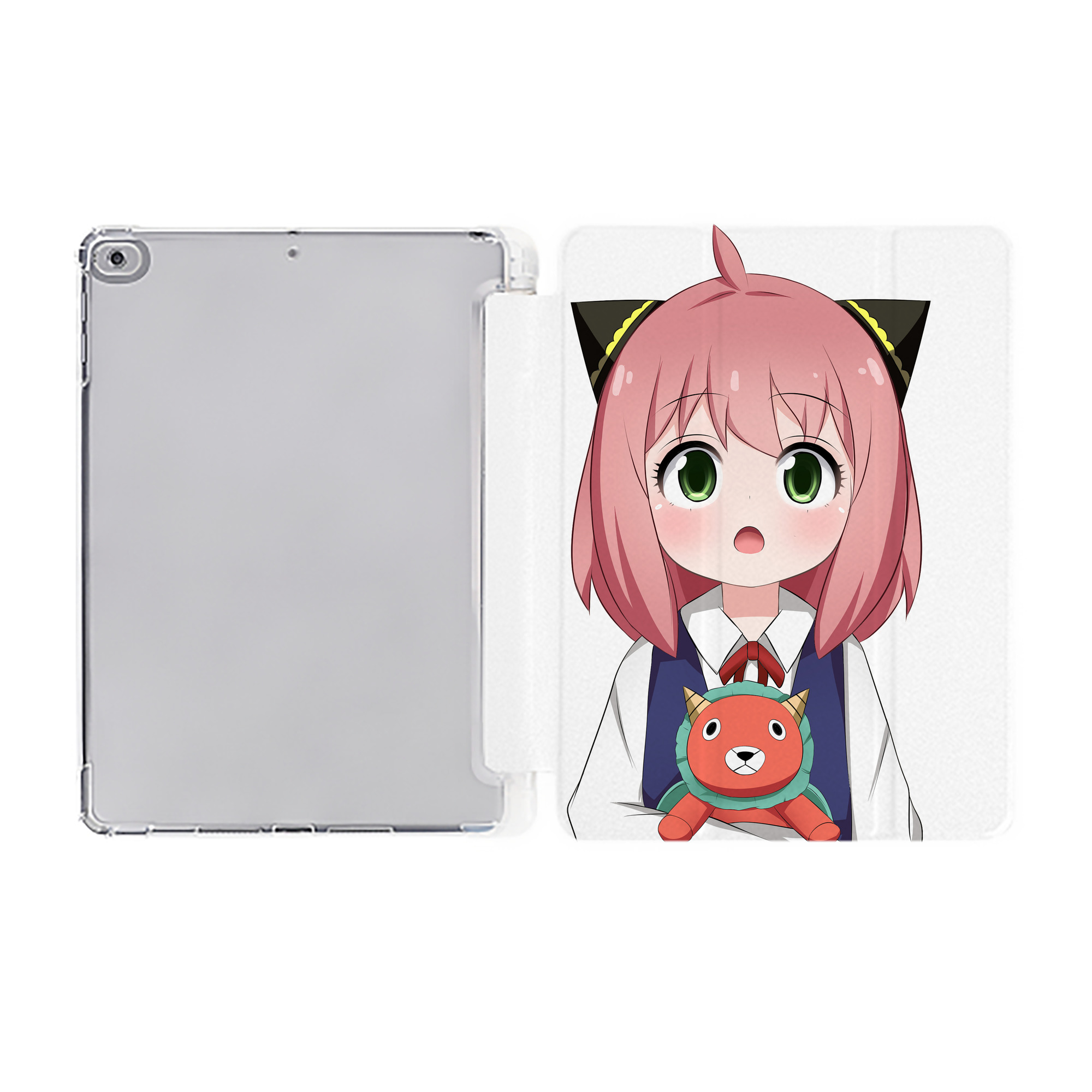 （画像用） SPY×FAMILY间谍家家酒 IPad ケース ペン収納付き 三つ折りスタンド PUレザー×シリコン 対応機種9.5/10.5/10.9インチ